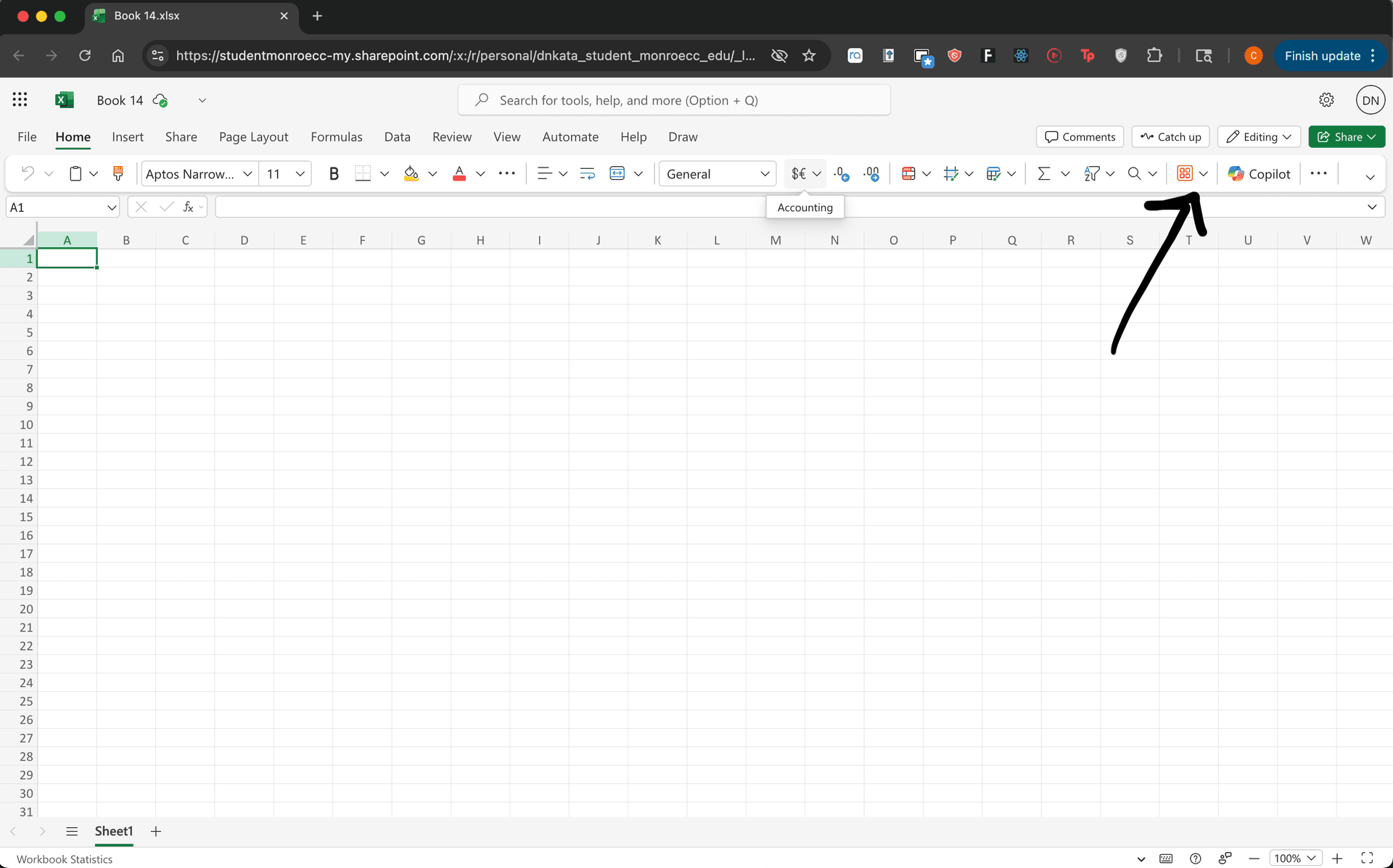 Excel Home tab with Add-ins button highlighted